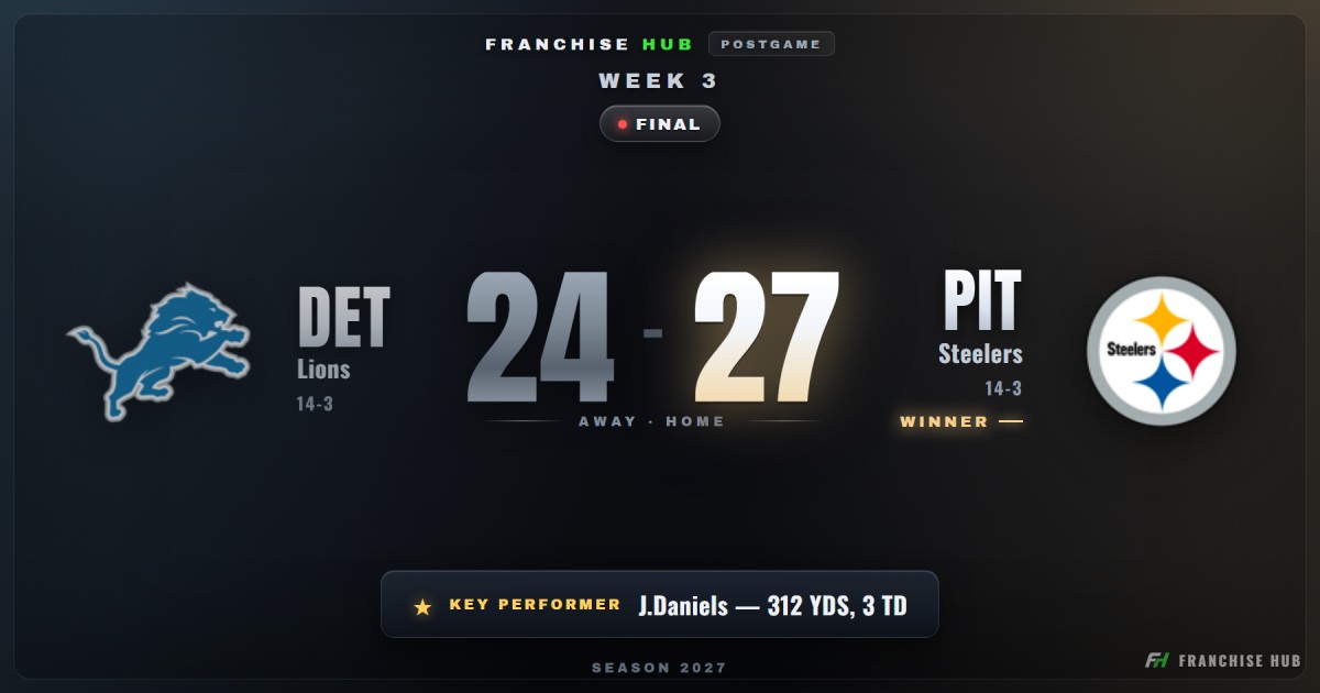 Postgame result card